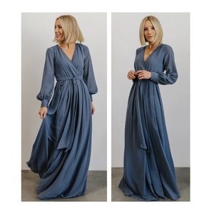 NWT Baltic Born Lydia Maxi Dress in Slate Blue!